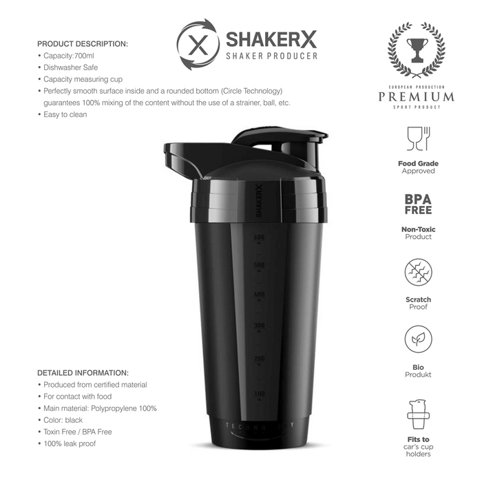 Loaded Shaker 700ml. - Black/Black