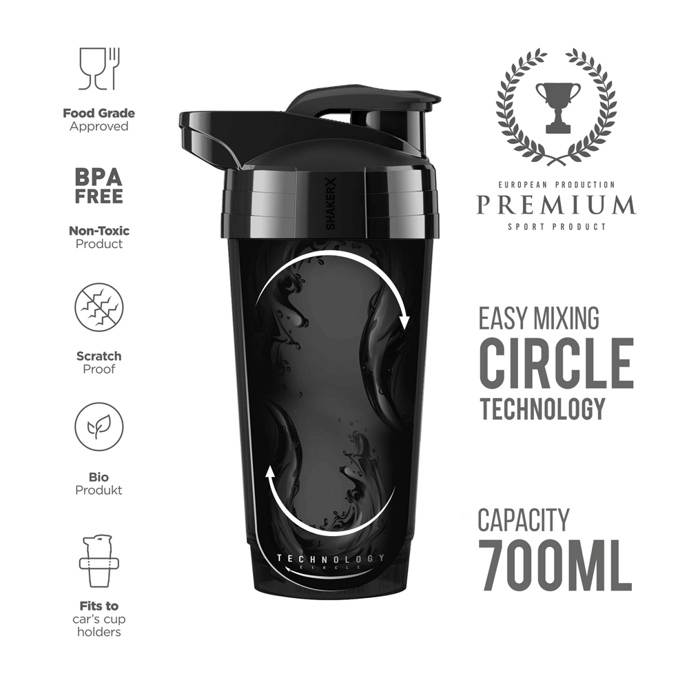 Loaded Shaker 700ml. - White/Black