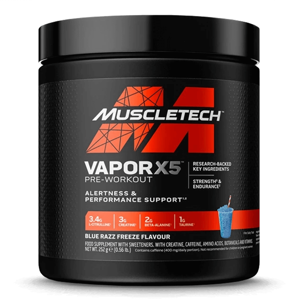 Vapor X5 Pre-Workout Blue Razz Freeze - 252g.