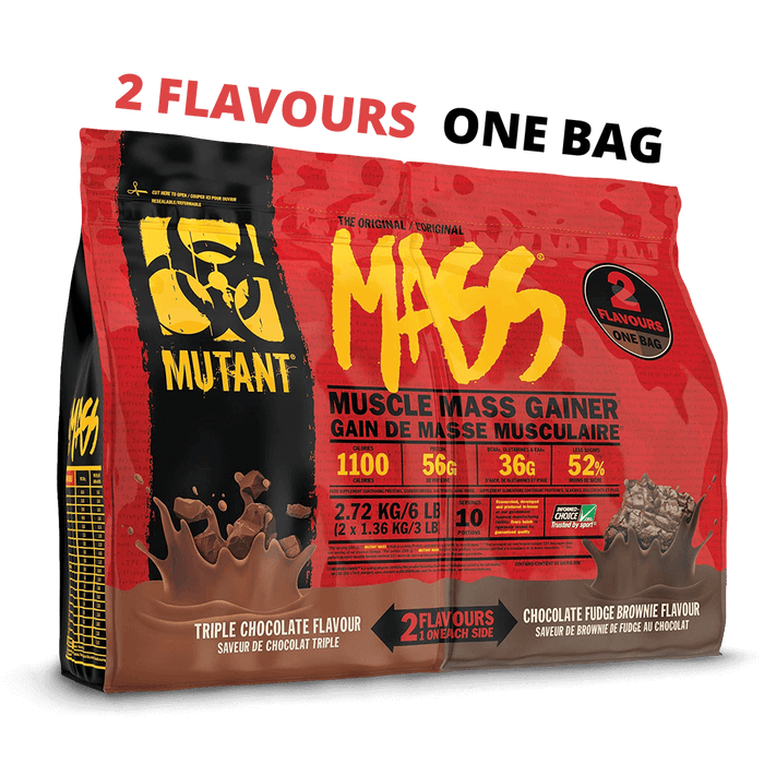 Mutant Mass Dual Chamber Bag Triple Chocolate / Chocolate Fudge Brownie - 2720g.