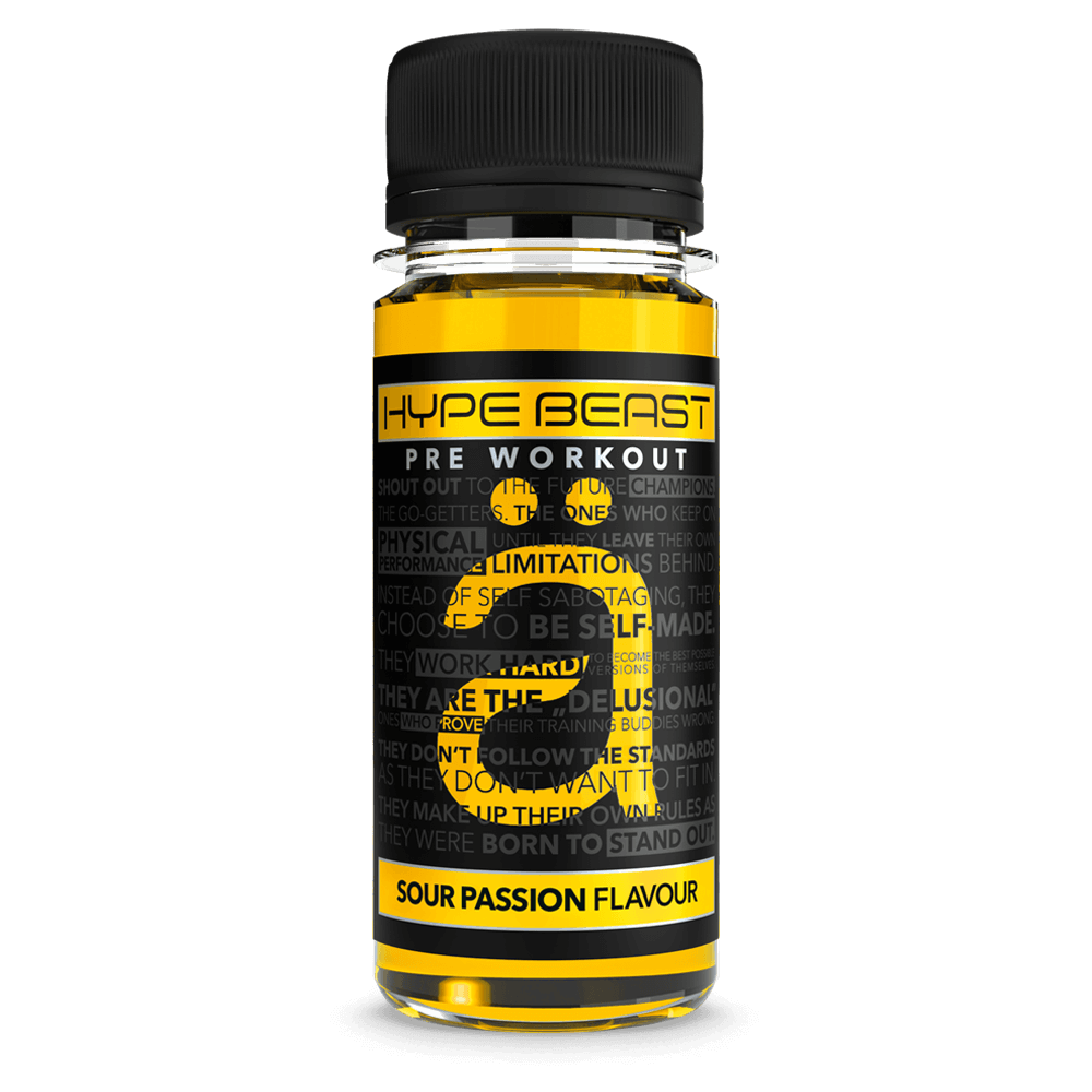 HypeBeast Pre-Workout Shot Citrus Passion Fruit - 60ml.