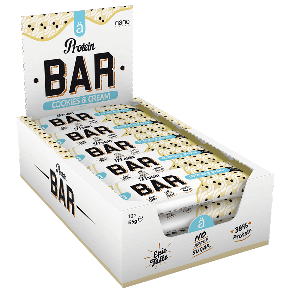 Protein Bar Cookies & Cream - 10x55g. (9/4-25)