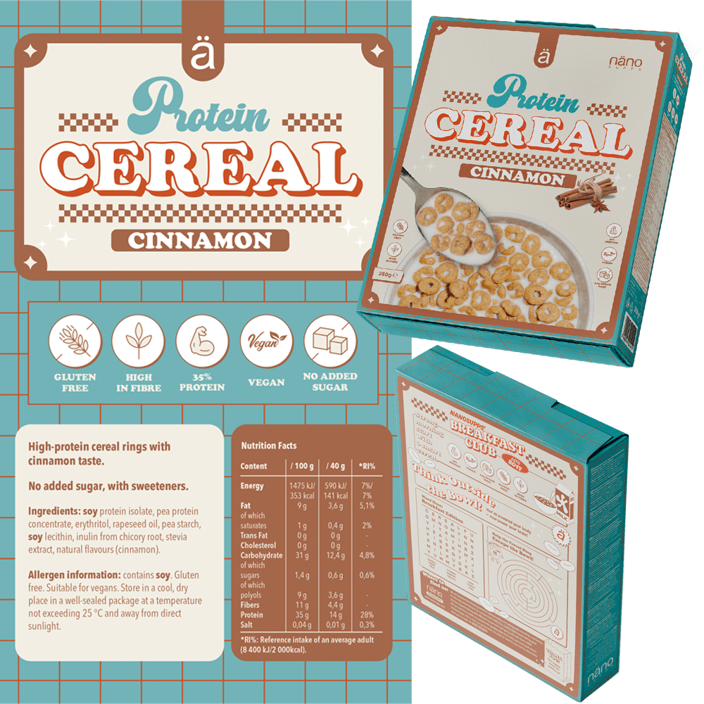 Protein Cereal Cinnamon - 250g.