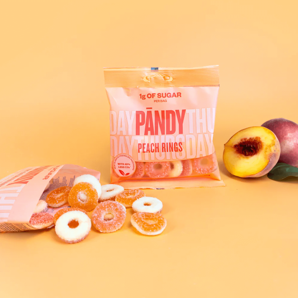 Pändy Candy Peach Rings - 50g.