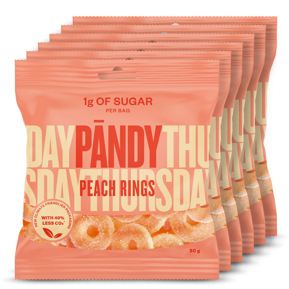 Pändy Candy Peach Rings - 6x50g.