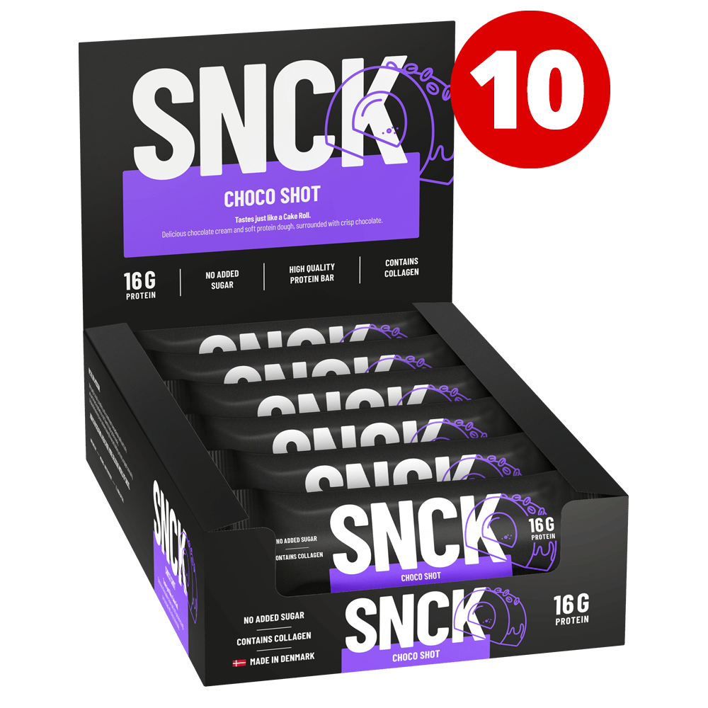 SNCK Protein Bar Choco Shot - 10x55g.