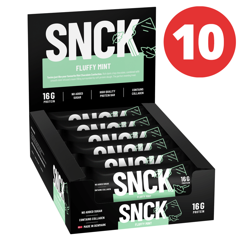 SNCK Protein Bar Fluffy Mint - 10x55g.