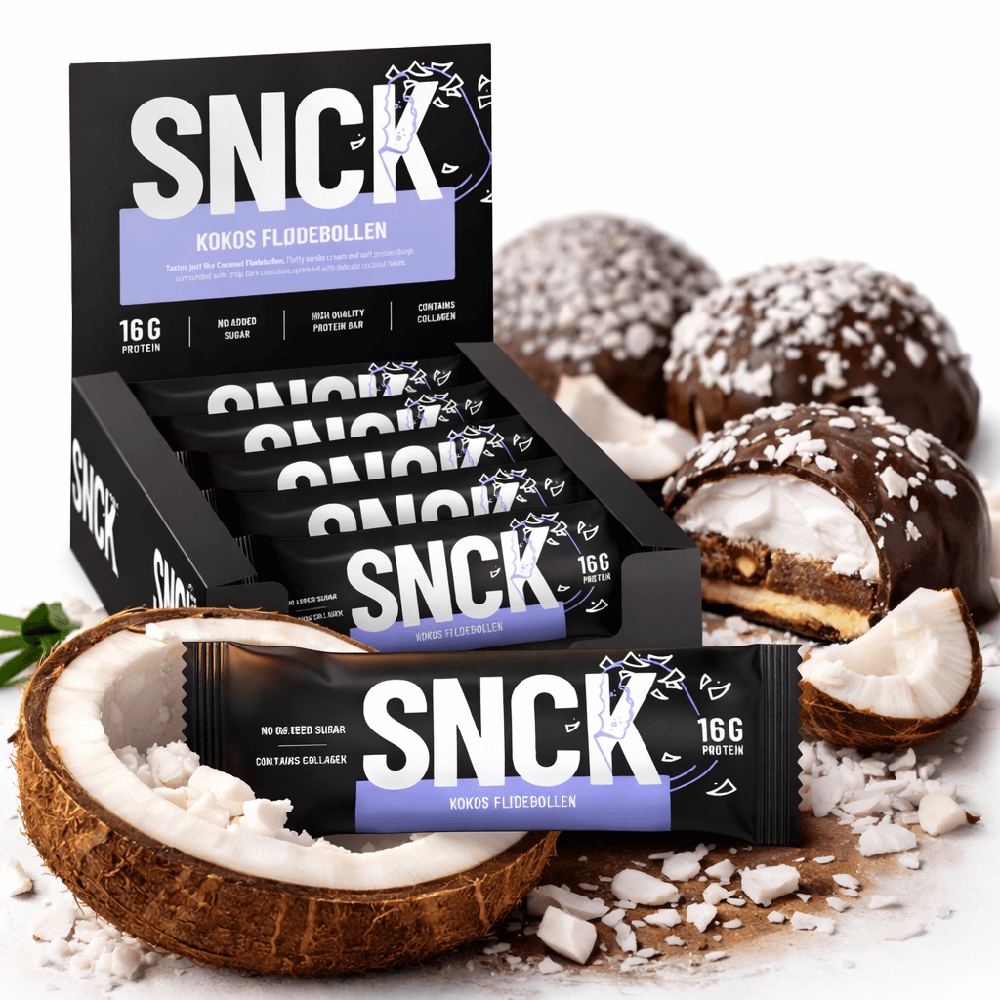 SNCK Protein Bar Coconut Flødebollen - 10x55g.