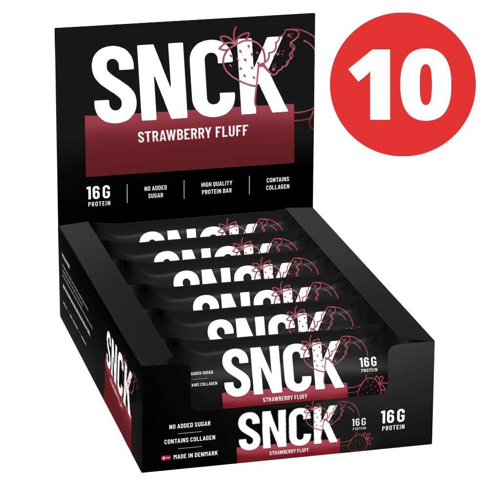 SNCK Protein Bar Strawberry Fluff - 55g.
