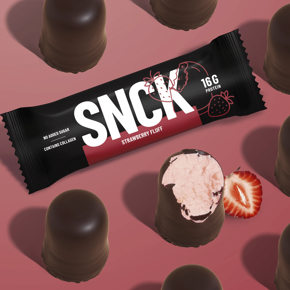SNCK Protein Bar Strawberry Fluff - 55g.