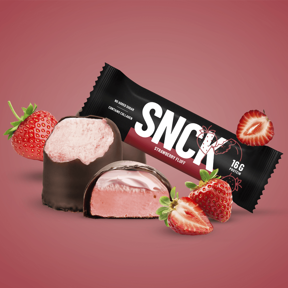 SNCK Protein Bar Strawberry Fluff - 55g.