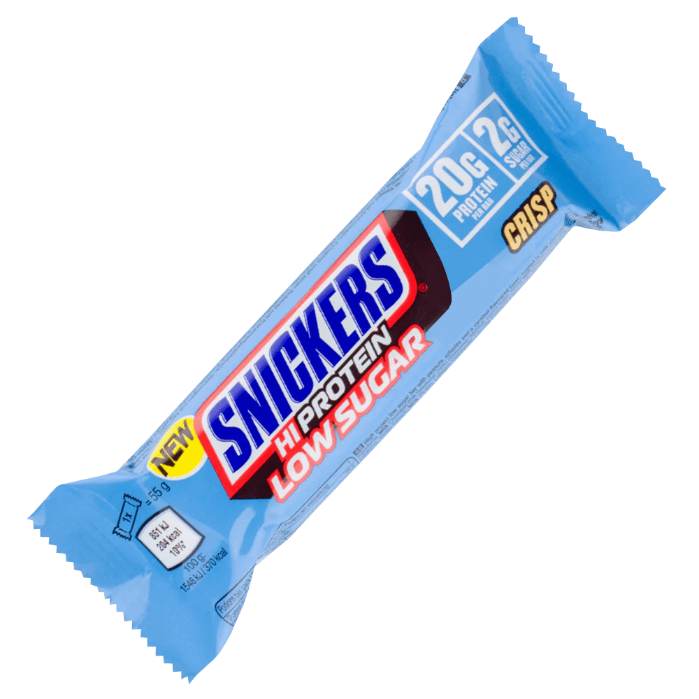 Snickers Hi-Protein Crisp Low Sugar Bar - 10x55g.