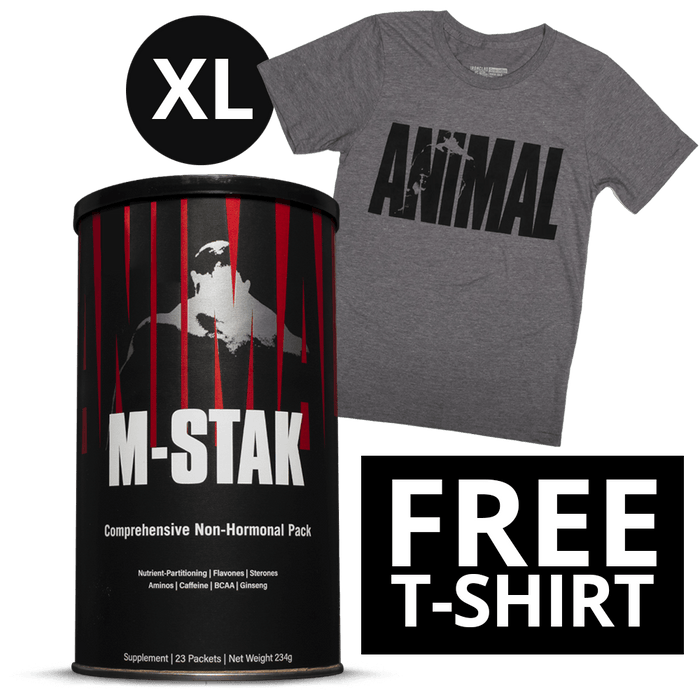 Animal M-Stak 21 paks + Free T-Shirt