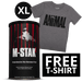 Animal M-Stak 21 paks + Free T-Shirt