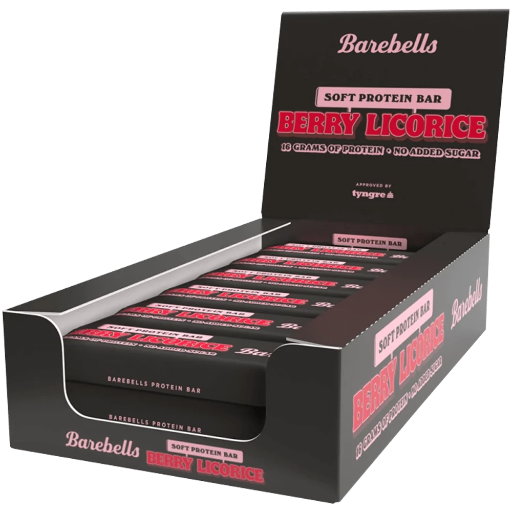 Barebells Soft Bar Berry Licorice - 10x55g.