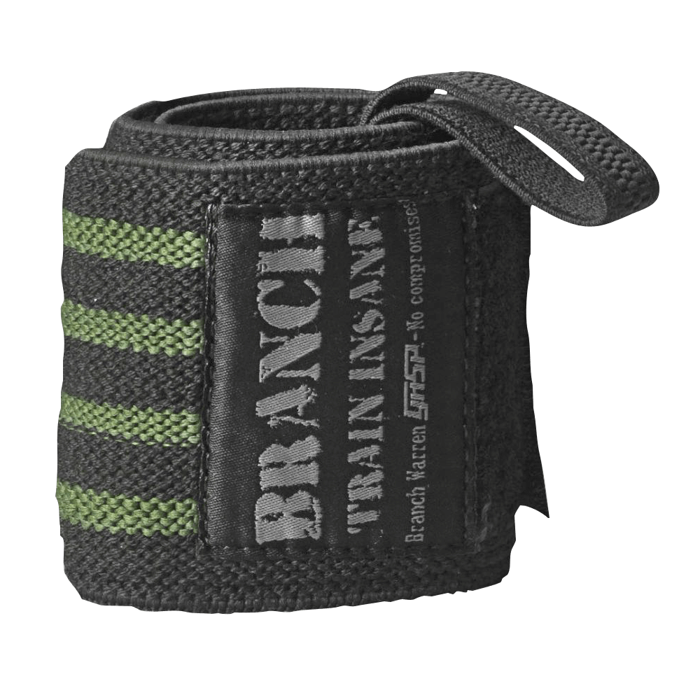 Branch 18" Wrist Wraps – Black/Green