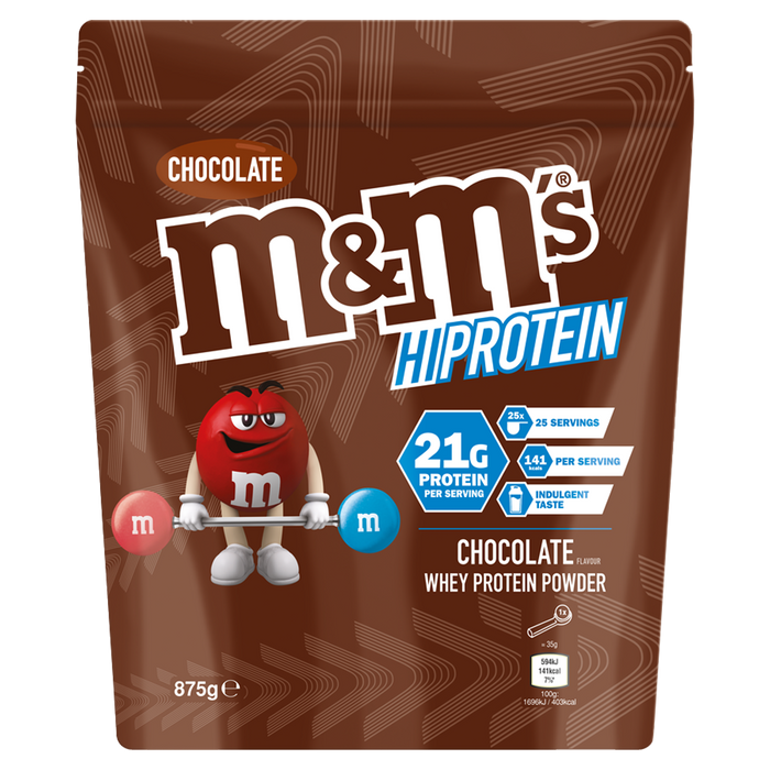 M&M's Hi-Protein Chocolate Powder - 875g.