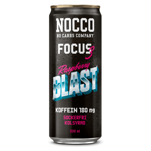 NOCCO Focus Raspberry Blast - 330ml. (inkl. SE pant)