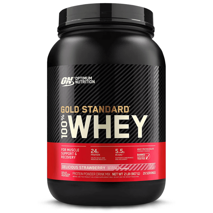100% Whey Gold Standard Delicious Strawberry - 908g.