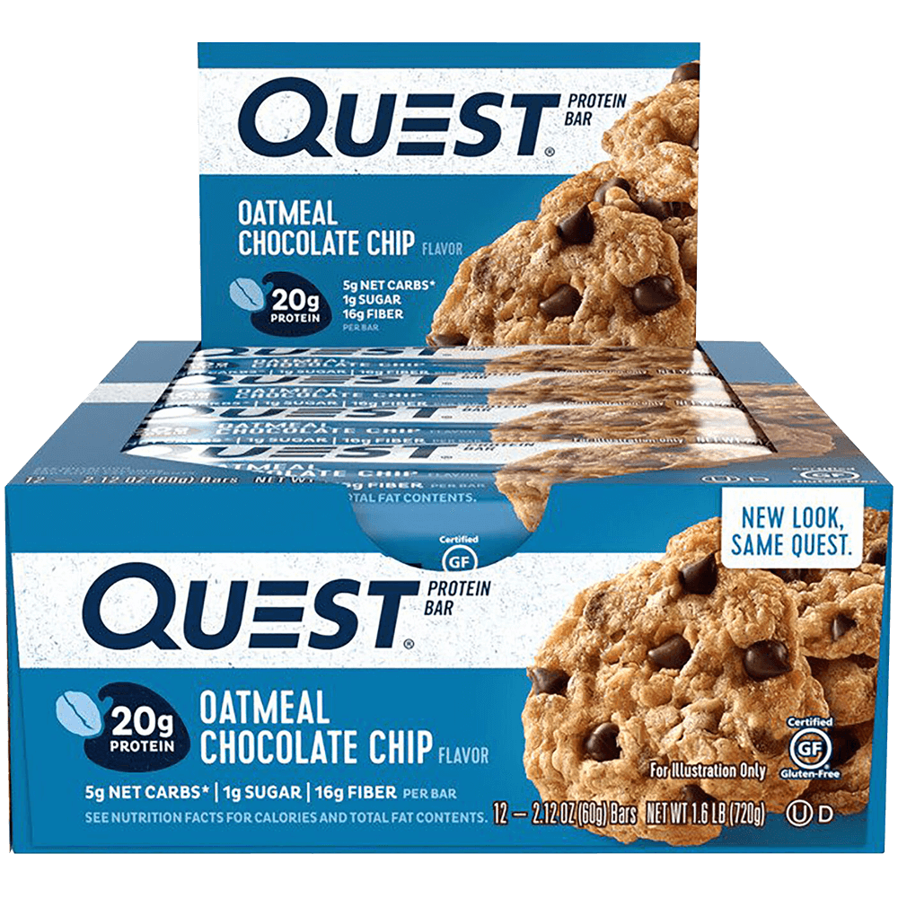 Quest Protein Bar Oatmeal Choco Chip - 12x60g.