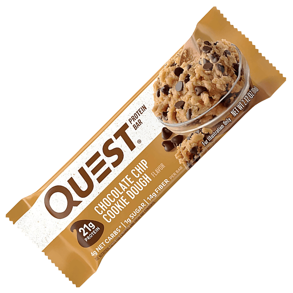 Quest Protein Bar Chocolate Chip Cookie Dough - 12x60g.