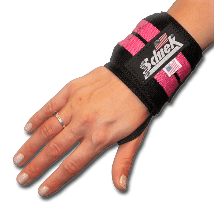 12" Heavy Duty Wrist Wraps - Pink