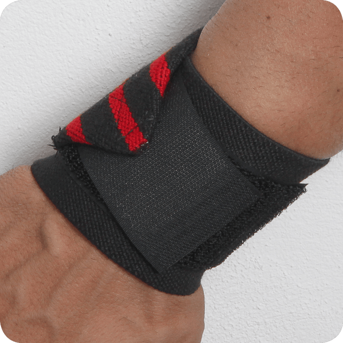 24" Heavy Duty Wrist Wraps – Black/Red